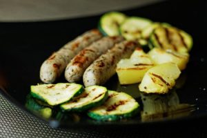 grilled veggies and sausage